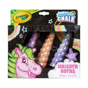 Crayola Washable Sidewalk Chalk - 3 Unicorn Horns Chalk Piece Set